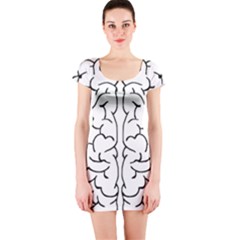 Brain Mind Gray Matter Thought Short Sleeve Bodycon Dress by Nexatart