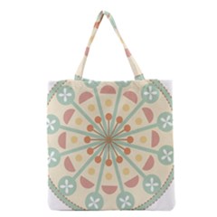 Blue Circle Ornaments Grocery Tote Bag