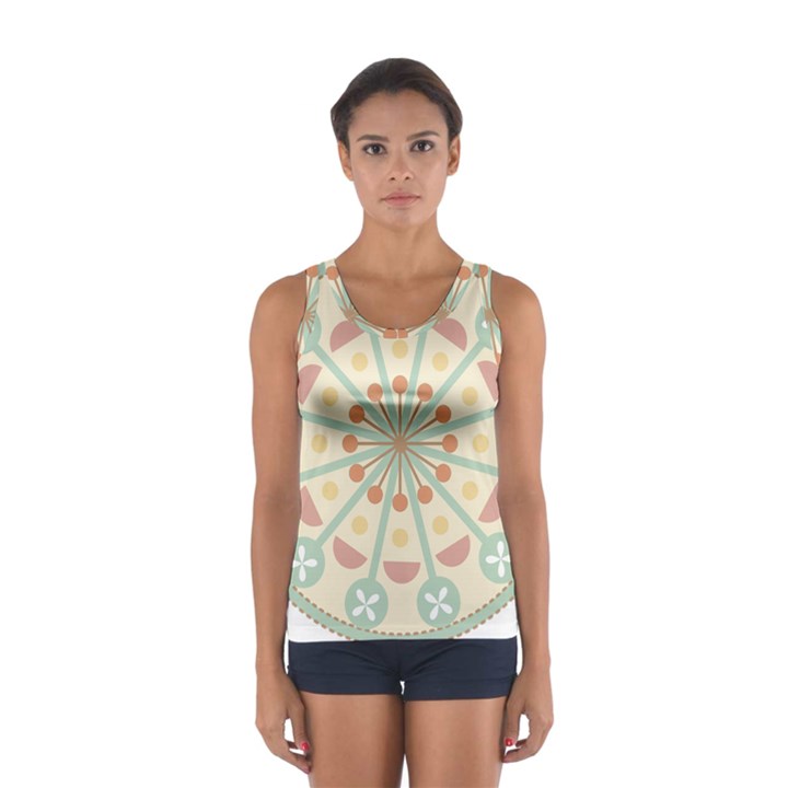 Blue Circle Ornaments Women s Sport Tank Top 