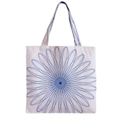 Spirograph Pattern Circle Design Zipper Grocery Tote Bag by Nexatart