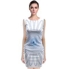 Spirograph Pattern Circle Design Classic Sleeveless Midi Dress by Nexatart