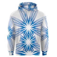 Blue Spirograph Pattern Circle Geometric Men s Pullover Hoodie by Nexatart