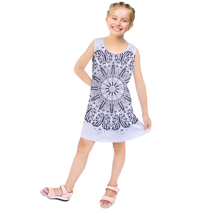 Art Coloring Flower Page Book Kids  Tunic Dress