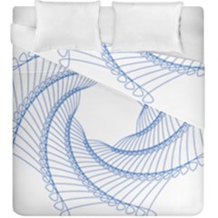 Spirograph Spiral Pattern Geometric Duvet Cover Double Side (king Size) by Nexatart