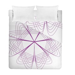 Purple Spirograph Pattern Circle Geometric Duvet Cover Double Side (full/ Double Size) by Nexatart