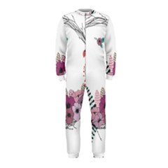 Flowers Twig Corolla Wreath Lease Onepiece Jumpsuit (kids) by Nexatart