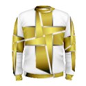 Logo Cross Golden Metal Glossy Men s Sweatshirt View1