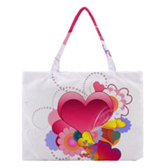 Heart Red Love Valentine S Day Medium Tote Bag