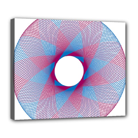 Spirograph Pattern Drawing Design Deluxe Canvas 24  X 20   by Nexatart