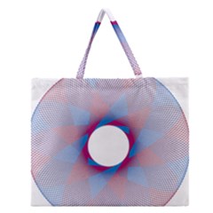 Spirograph Pattern Drawing Design Zipper Large Tote Bag by Nexatart