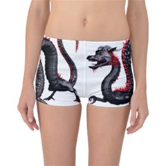 Dragon Black Red China Asian 3d Reversible Bikini Bottoms by Nexatart