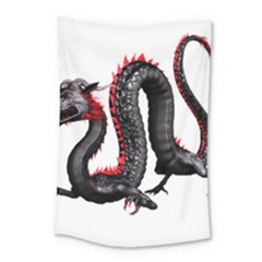 Dragon Black Red China Asian 3d Small Tapestry by Nexatart