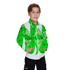 St Patricks Day Shamrock Green Wind Breaker (kids) by Nexatart