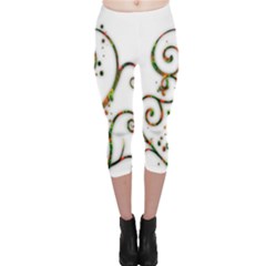 Scroll Magic Fantasy Design Capri Leggings 