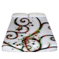 Scroll Magic Fantasy Design Fitted Sheet (King Size)