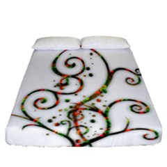 Scroll Magic Fantasy Design Fitted Sheet (California King Size)