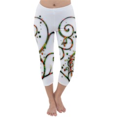 Scroll Magic Fantasy Design Capri Winter Leggings 