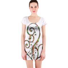 Scroll Magic Fantasy Design Short Sleeve Bodycon Dress by Nexatart