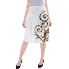 Scroll Magic Fantasy Design Midi Beach Skirt