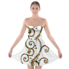 Scroll Magic Fantasy Design Strapless Bra Top Dress by Nexatart