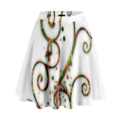 Scroll Magic Fantasy Design High Waist Skirt