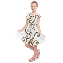 Scroll Magic Fantasy Design Kids  Short Sleeve Dress