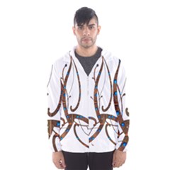 Abstract Shape Stylized Designed Hooded Wind Breaker (men) by Nexatart