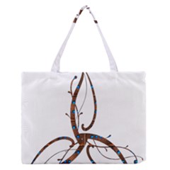 Abstract Shape Stylized Designed Medium Zipper Tote Bag by Nexatart