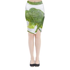 Broccoli Bunch Floret Fresh Food Midi Wrap Pencil Skirt by Nexatart