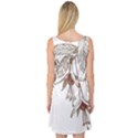 Floral Spray Gold And Red Pretty Sleeveless Satin Nightdress View2