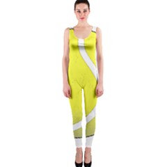 Tennis Ball Ball Sport Fitness Onepiece Catsuit by Nexatart