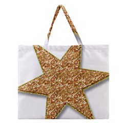 Star Glitter Zipper Large Tote Bag by Nexatart