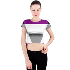 Aegosexual Autochorissexual Flag Crew Neck Crop Top