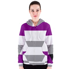 Aegosexual Autochorissexual Flag Women s Zipper Hoodie