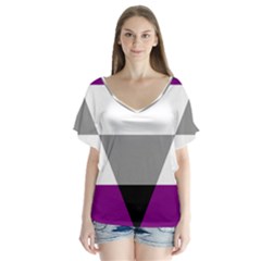 Aegosexual Autochorissexual Flag Flutter Sleeve Top by Mariart