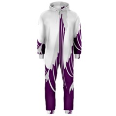 Waves Purple Wave Water Chevron Sea Beach Hooded Jumpsuit (men) 