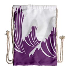 Waves Purple Wave Water Chevron Sea Beach Drawstring Bag (large)