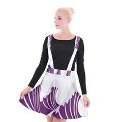 Waves Purple Wave Water Chevron Sea Beach Suspender Skater Skirt