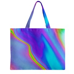 Aurora Color Rainbow Space Blue Sky Purple Yellow Zipper Mini Tote Bag