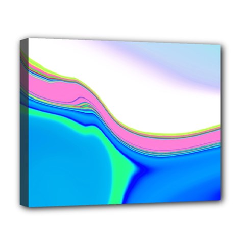 Aurora Color Rainbow Space Blue Sky Purple Yellow Green Deluxe Canvas 20  X 16  