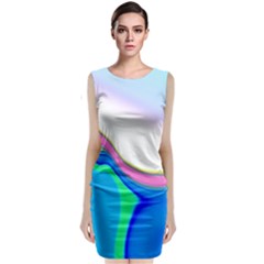 Aurora Color Rainbow Space Blue Sky Purple Yellow Green Sleeveless Velvet Midi Dress by Mariart