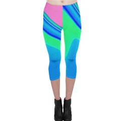 Aurora Color Rainbow Space Blue Sky Capri Leggings  by Mariart