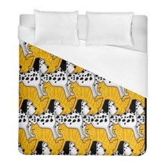 Animals Cat Dog Dalmation Duvet Cover (full/ Double Size) by Mariart