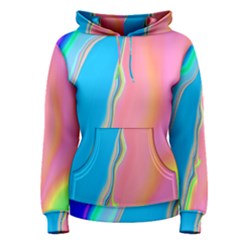 Aurora Color Rainbow Space Blue Sky Purple Yellow Green Pink Women s Pullover Hoodie by Mariart