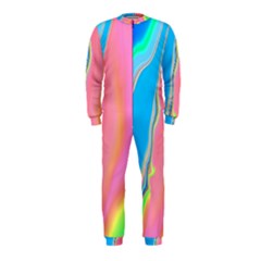 Aurora Color Rainbow Space Blue Sky Purple Yellow Green Pink Onepiece Jumpsuit (kids)