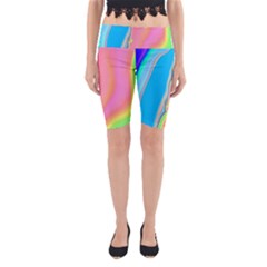 Aurora Color Rainbow Space Blue Sky Purple Yellow Green Pink Yoga Cropped Leggings