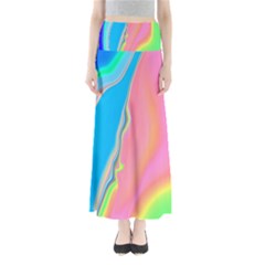 Aurora Color Rainbow Space Blue Sky Purple Yellow Green Pink Maxi Skirts by Mariart