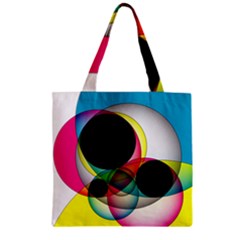 Apollonius Color Multi Circle Polkadot Zipper Grocery Tote Bag by Mariart