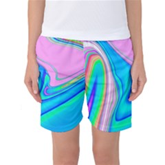 Aurora Color Rainbow Space Blue Sky Purple Yellow Green Pink Red Women s Basketball Shorts by Mariart