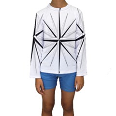 Compase Star Rose Black White Kids  Long Sleeve Swimwear by Mariart